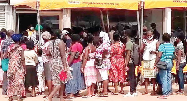 Long queues seen at some of the SIM card registration centres in Accra before the July 31 deadline    